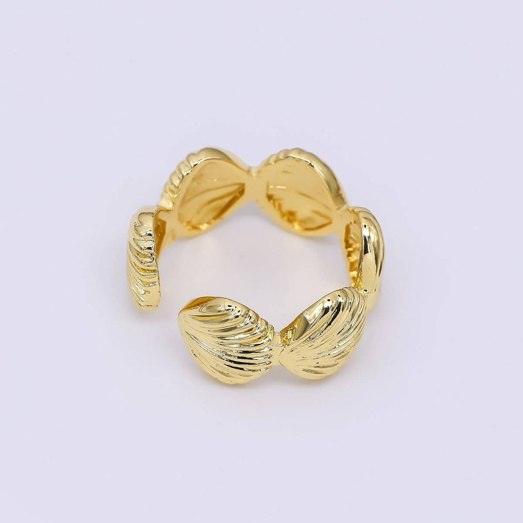 24K Gold Filled Linked Sea Clam Shell Adjustable