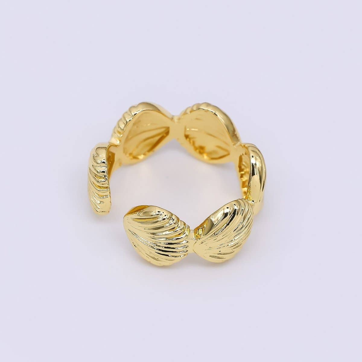 24K Gold Filled Linked Sea Clam Shell Adjustable