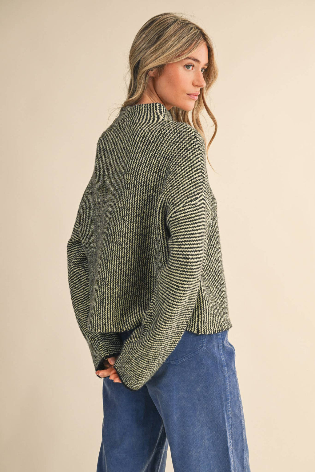 Maisie | Striped Sweater Cardigan