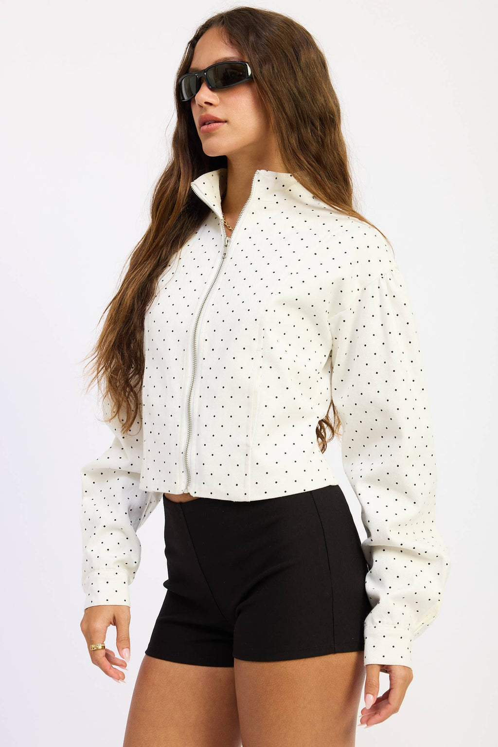 Dotty | 100% Cotton Zip Up Jacket w Pockets