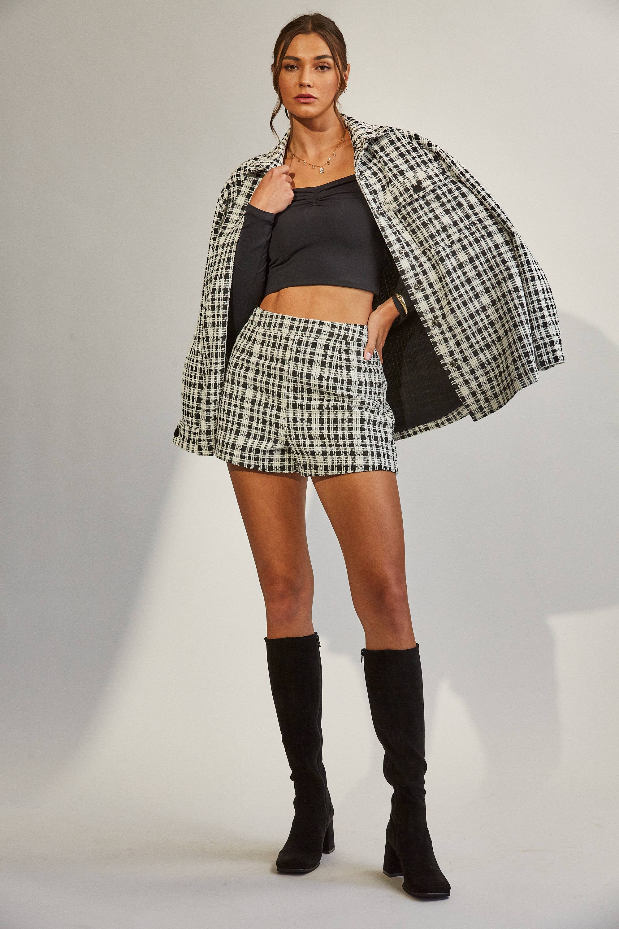 Lana | Oversized Plaid Jacket
