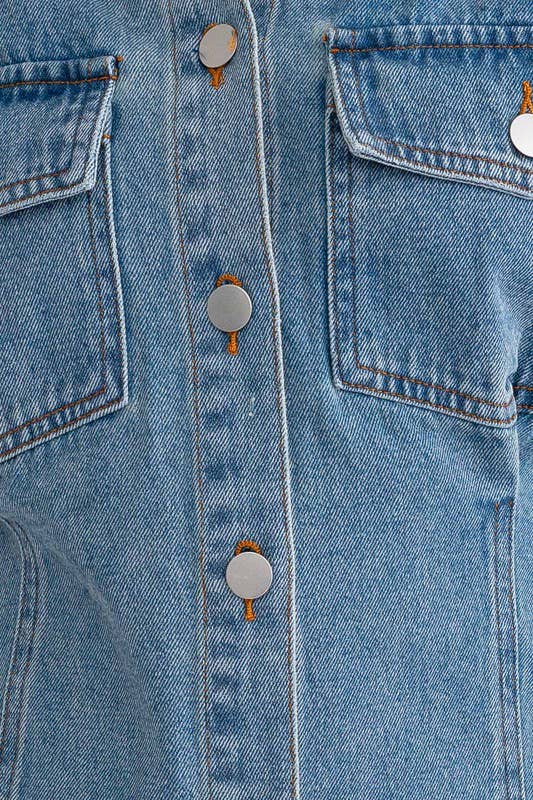 Fitted Denim Utility Dress