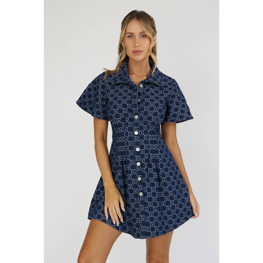 Holly | Floral Monogram Mini Dress