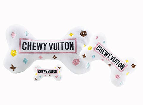 Chewy Vuiton Bones Squeaker Dog Toy