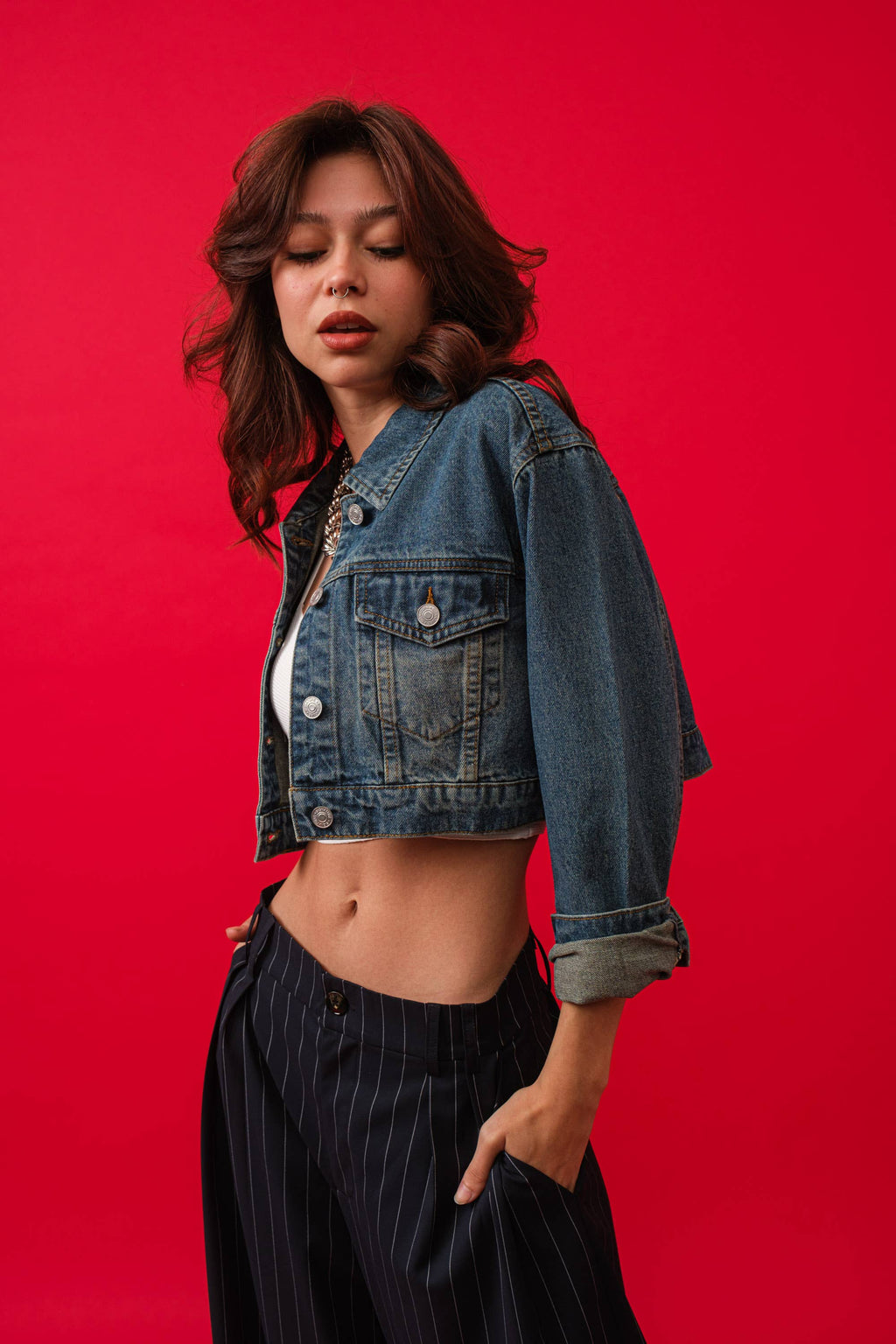 Calla | Denim Crop Jacket