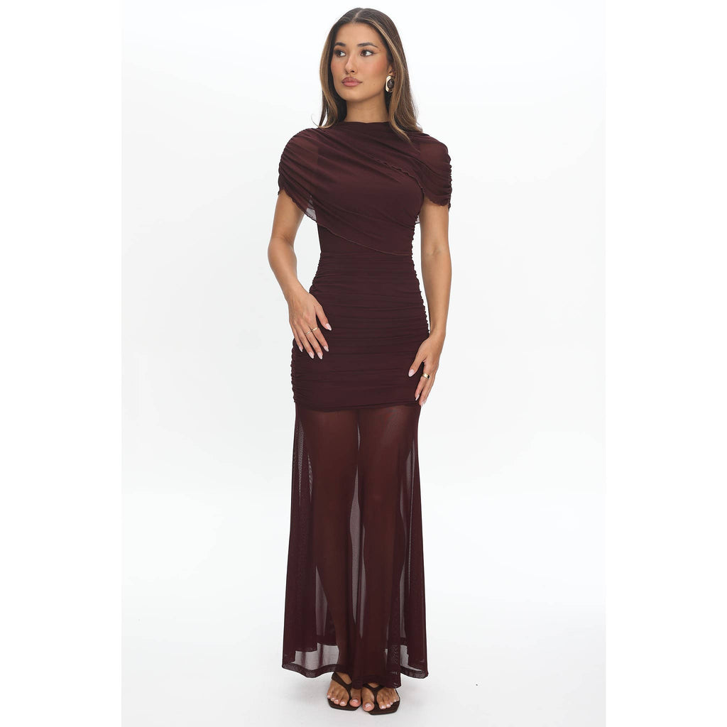 Scorpio | Sheer Overlay Maxi Dress