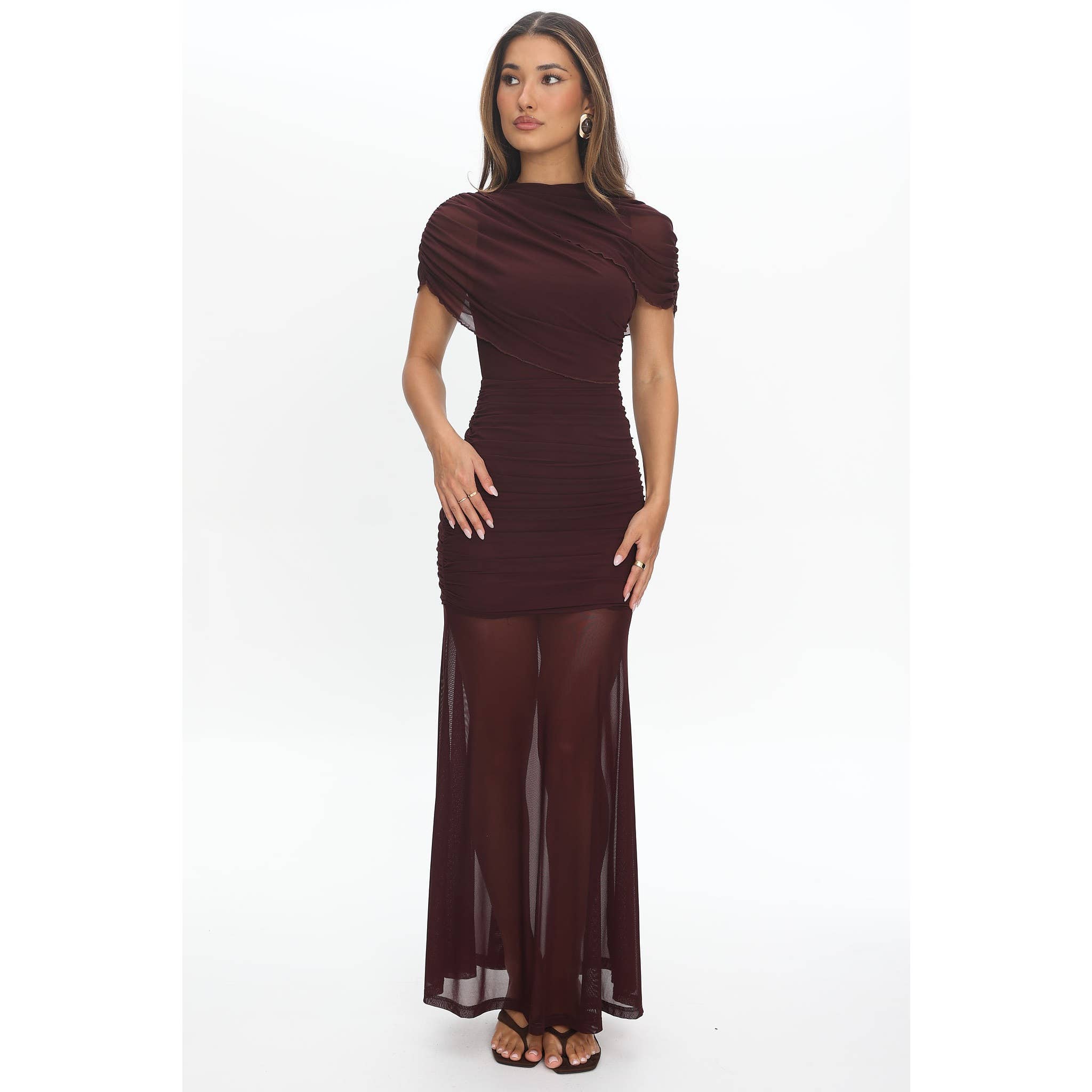Scorpio | Sheer Overlay Maxi Dress