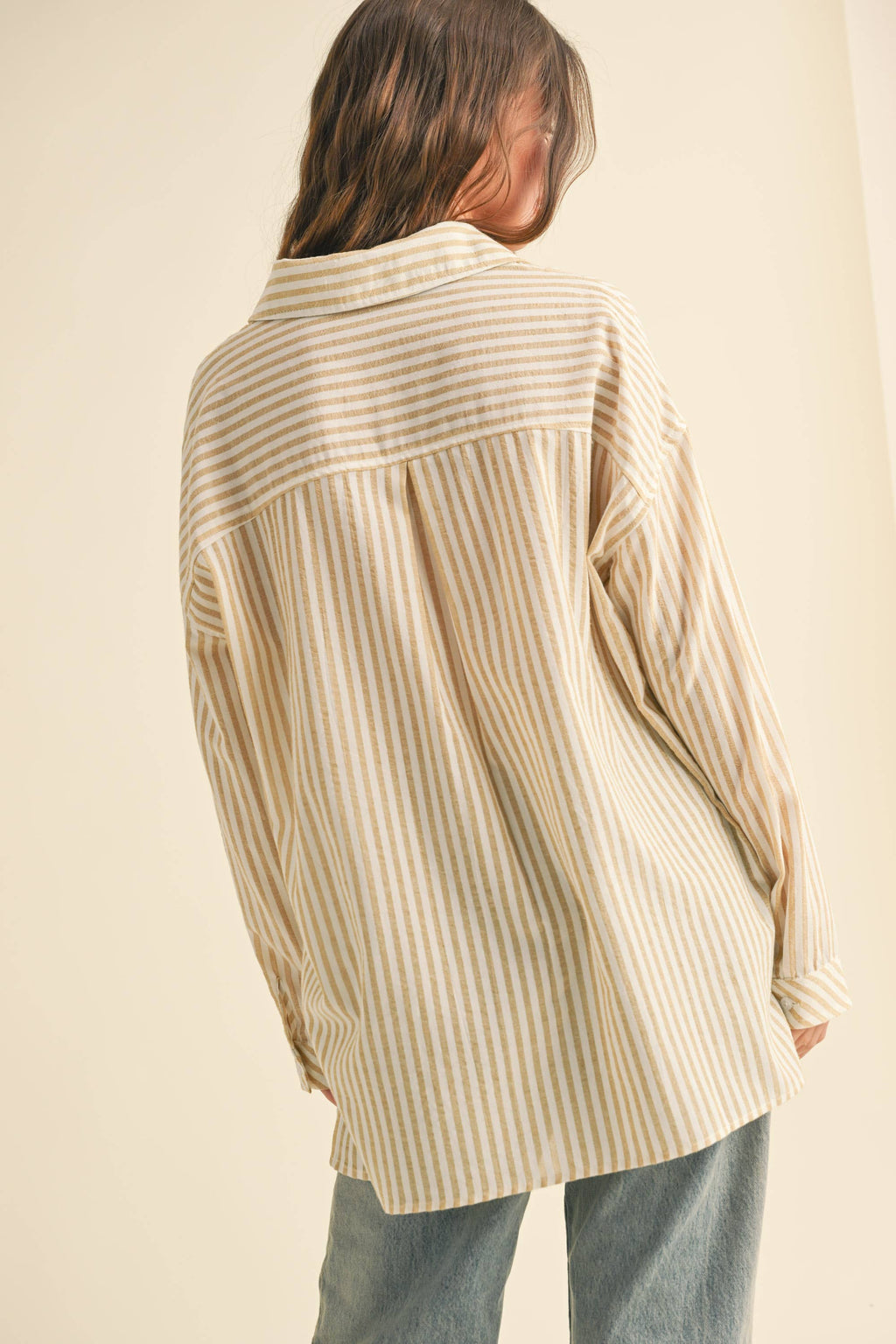 Millionaire Mommy | 100% Cotton Striped Pattern Button Down Shirt