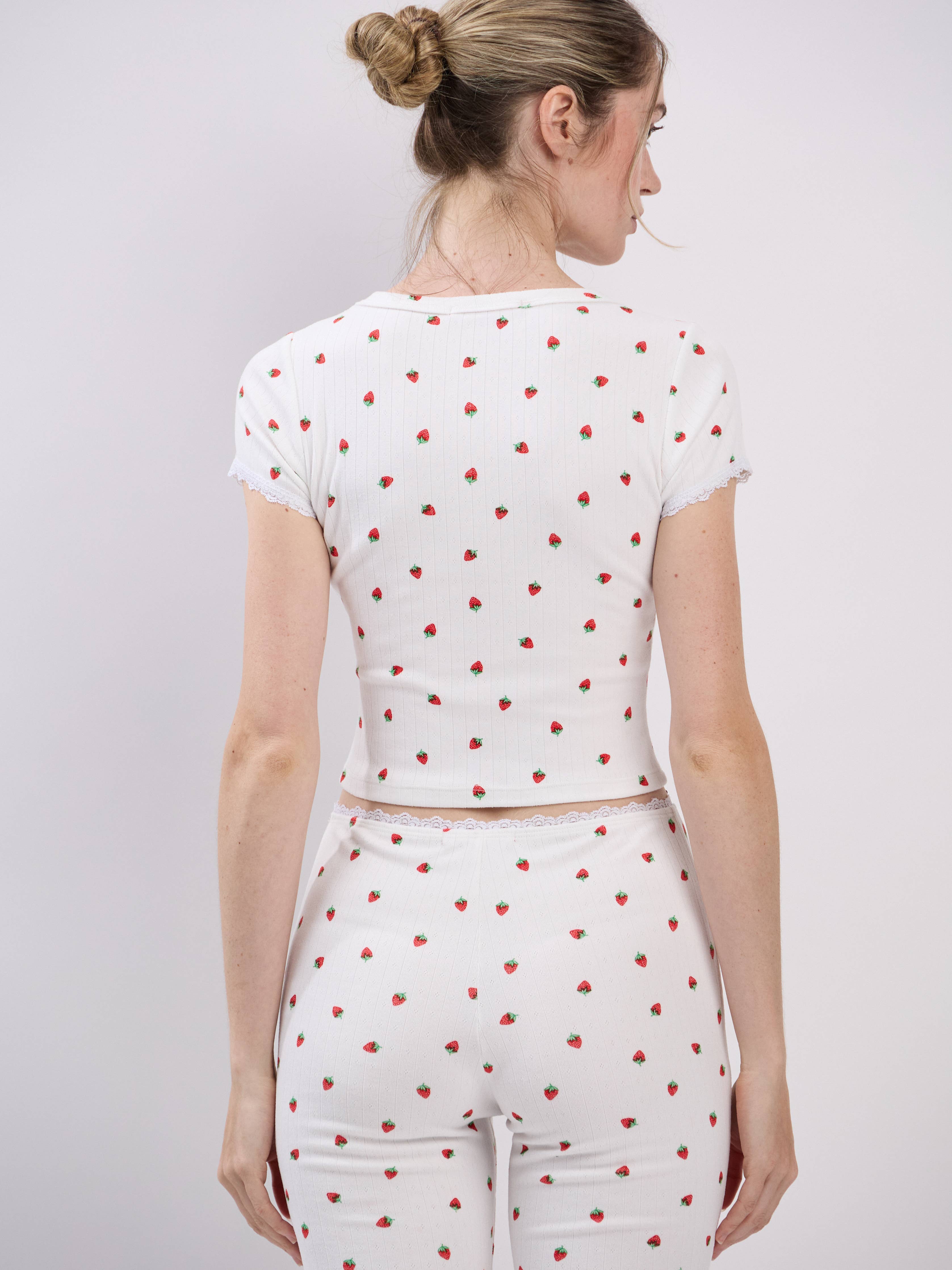 Shortcake | Pointelle Strawberry Top