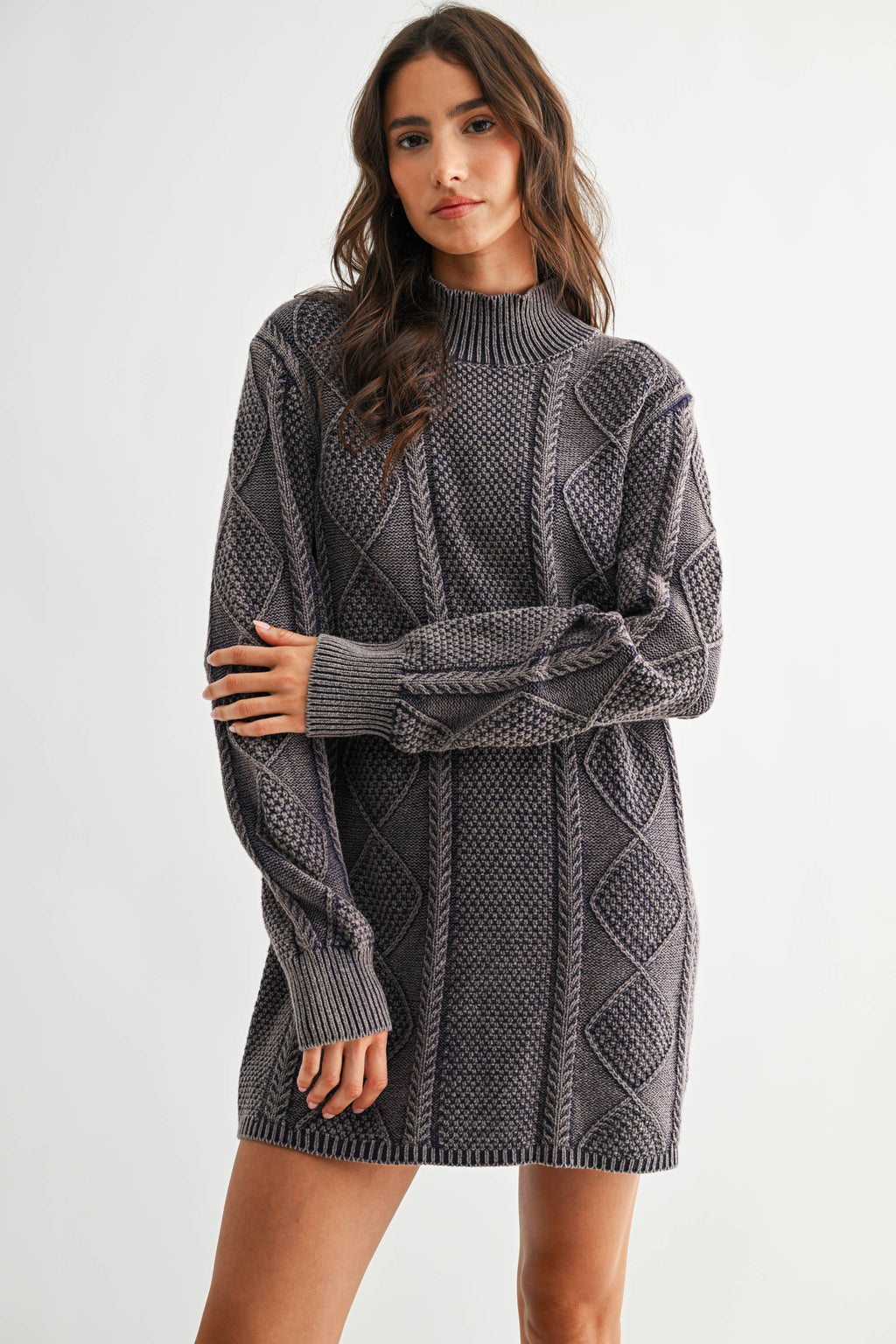 Holly | Textured Knit Sweater Dress