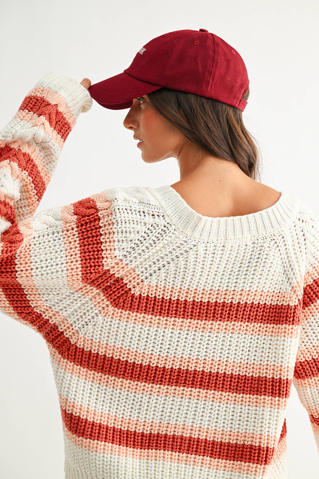 Sunset | Stripe Chunky Knit Sweater