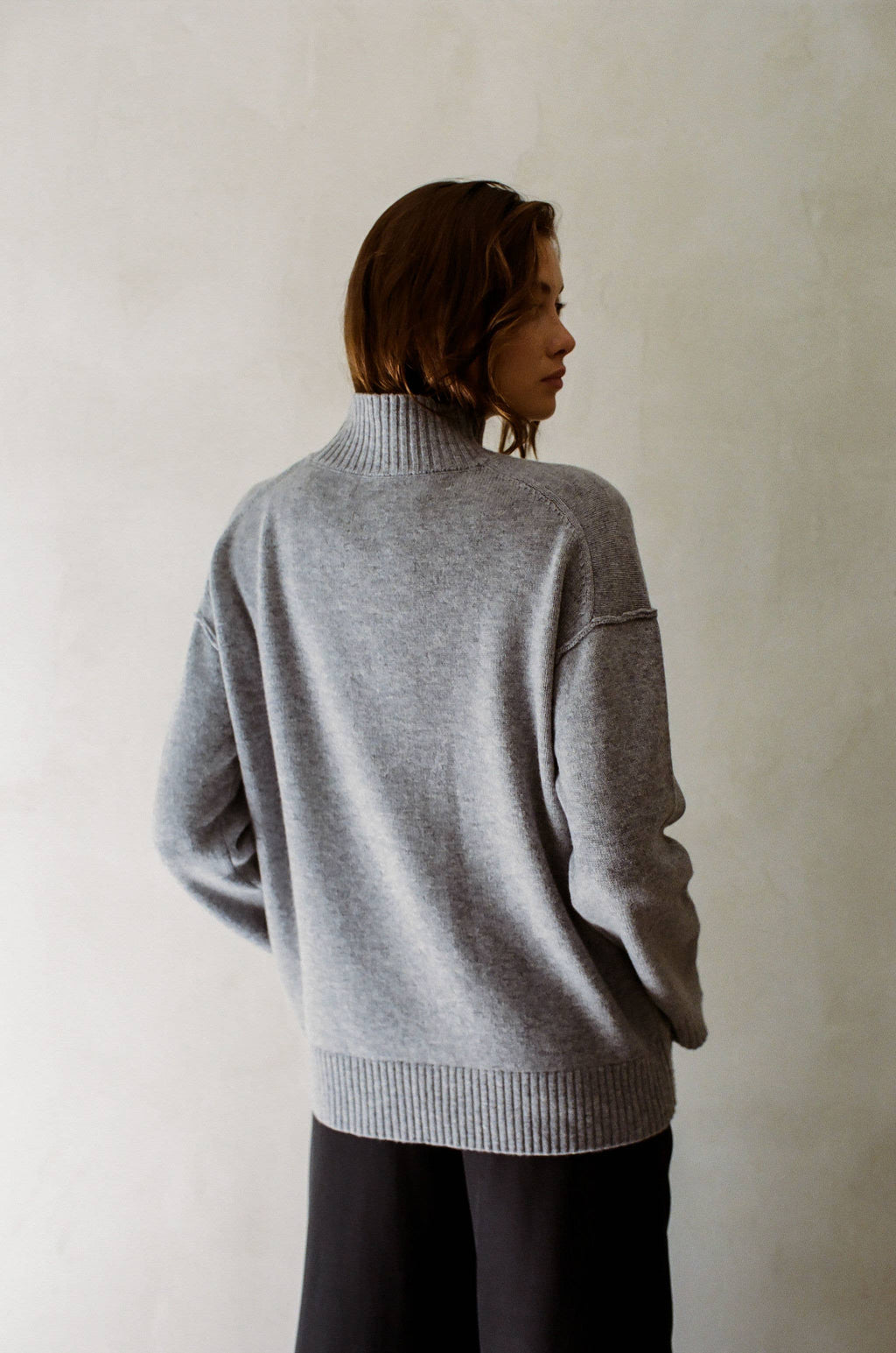 Charlotte Cashmere Wool Relaxed Turtleneck
