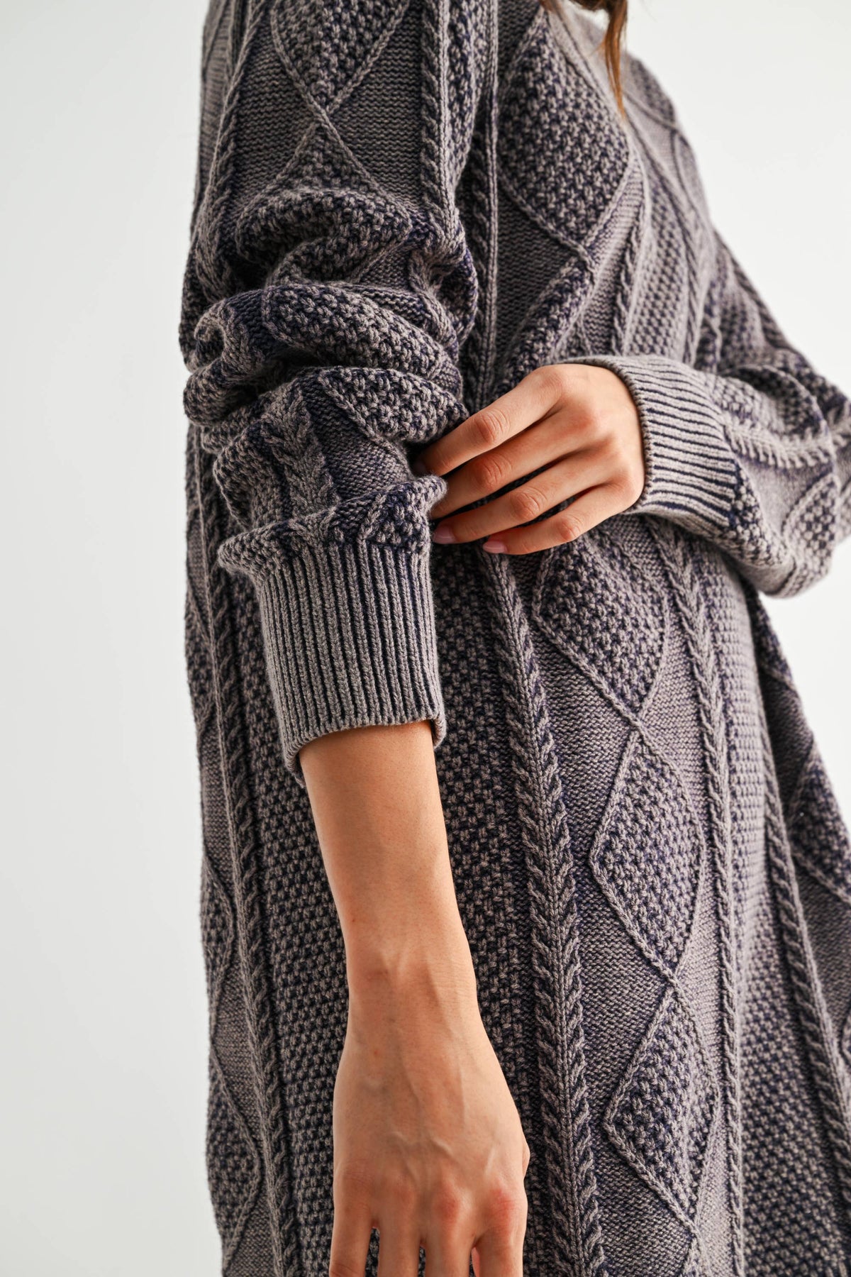 Holly | Textured Knit Sweater Dress