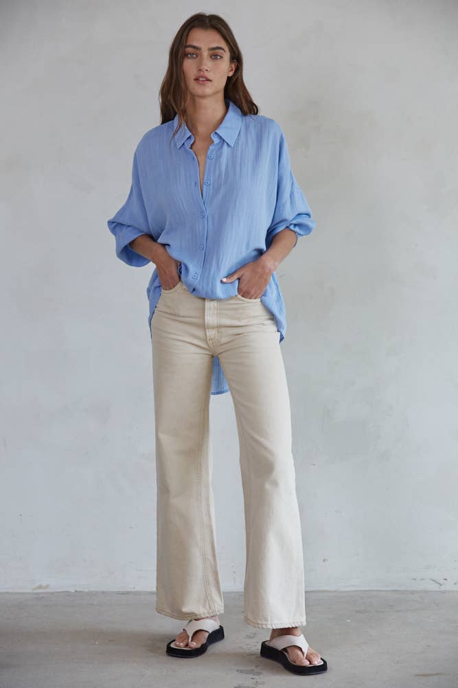 Cape May | Collar Button-down Long Sleeve Shirt Top
