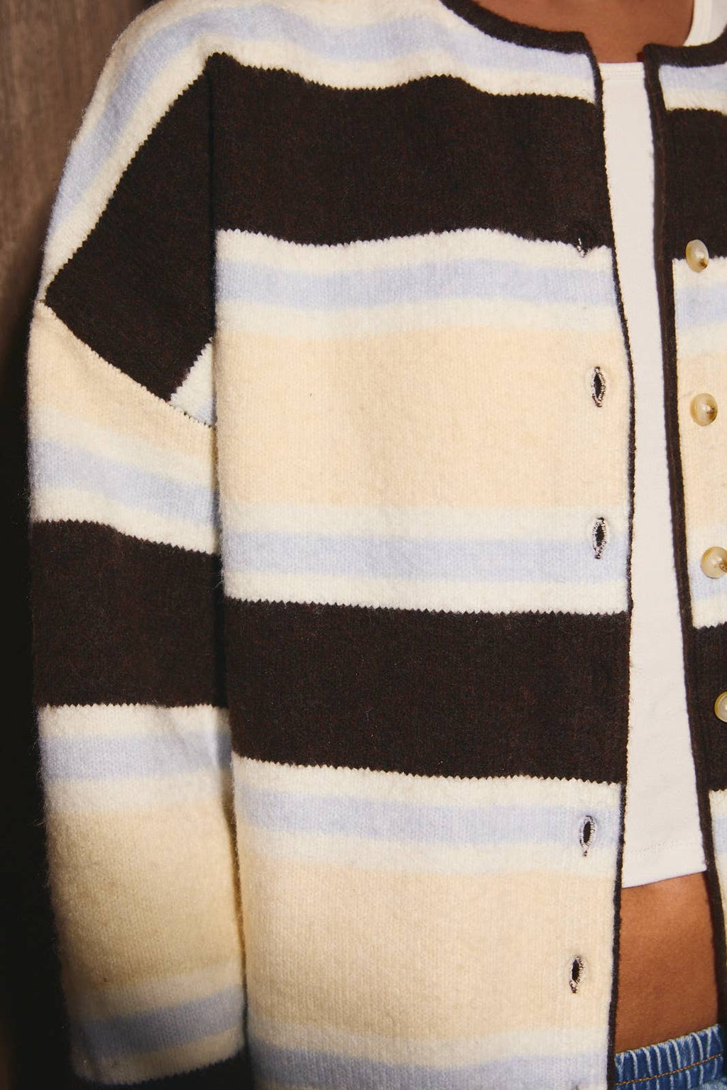Ember | Long Sleeve Striped Soft Cardigan