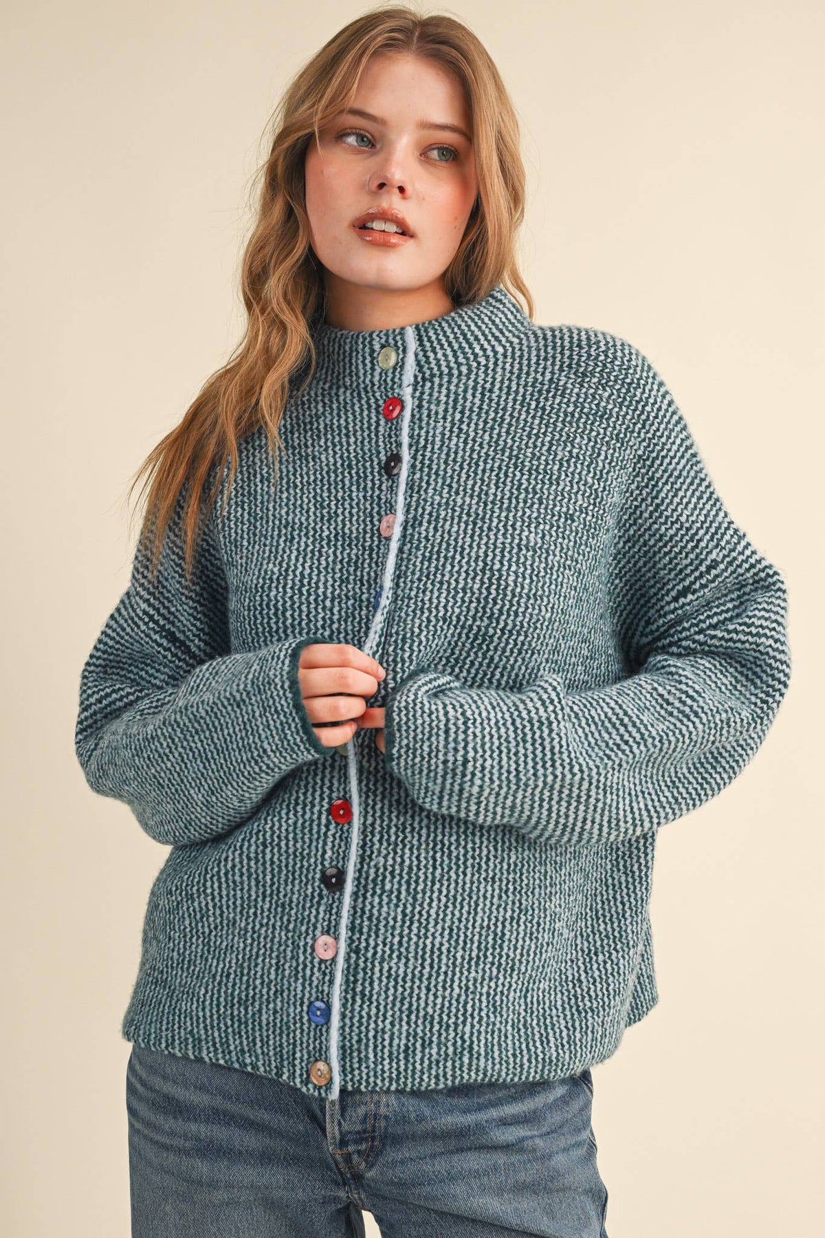 Winona | Striped Sweater Cardigan