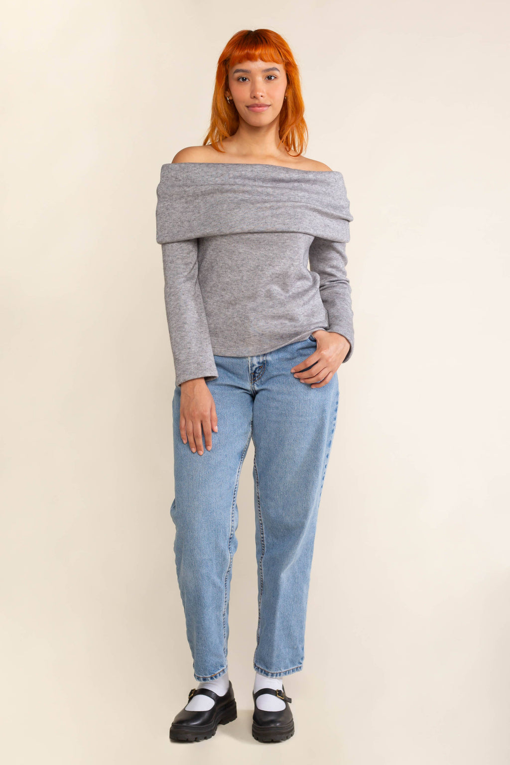 Reece | Heavy Knit Off Shoulder Top