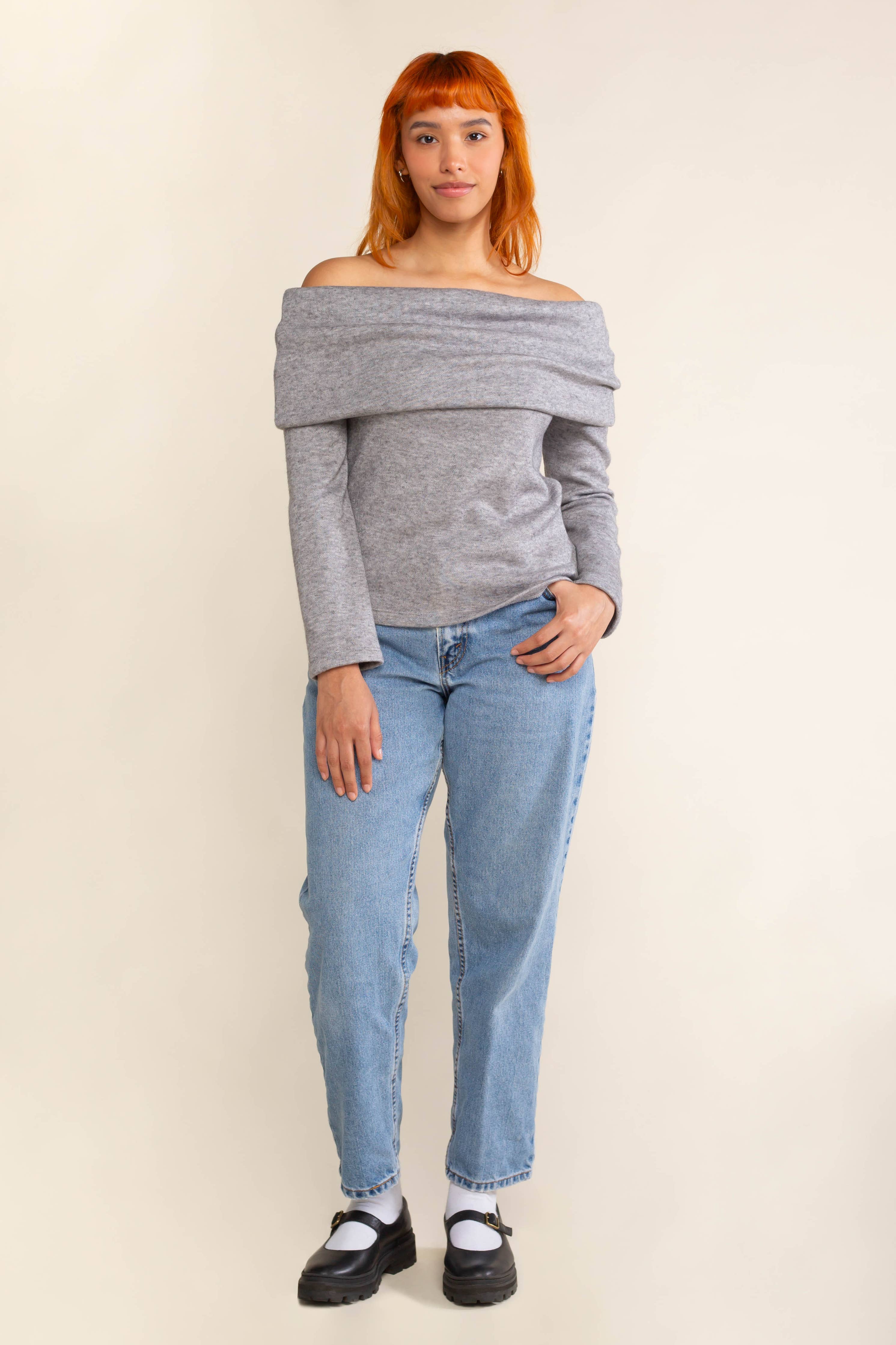 Reece | Heavy Knit Off Shoulder Top