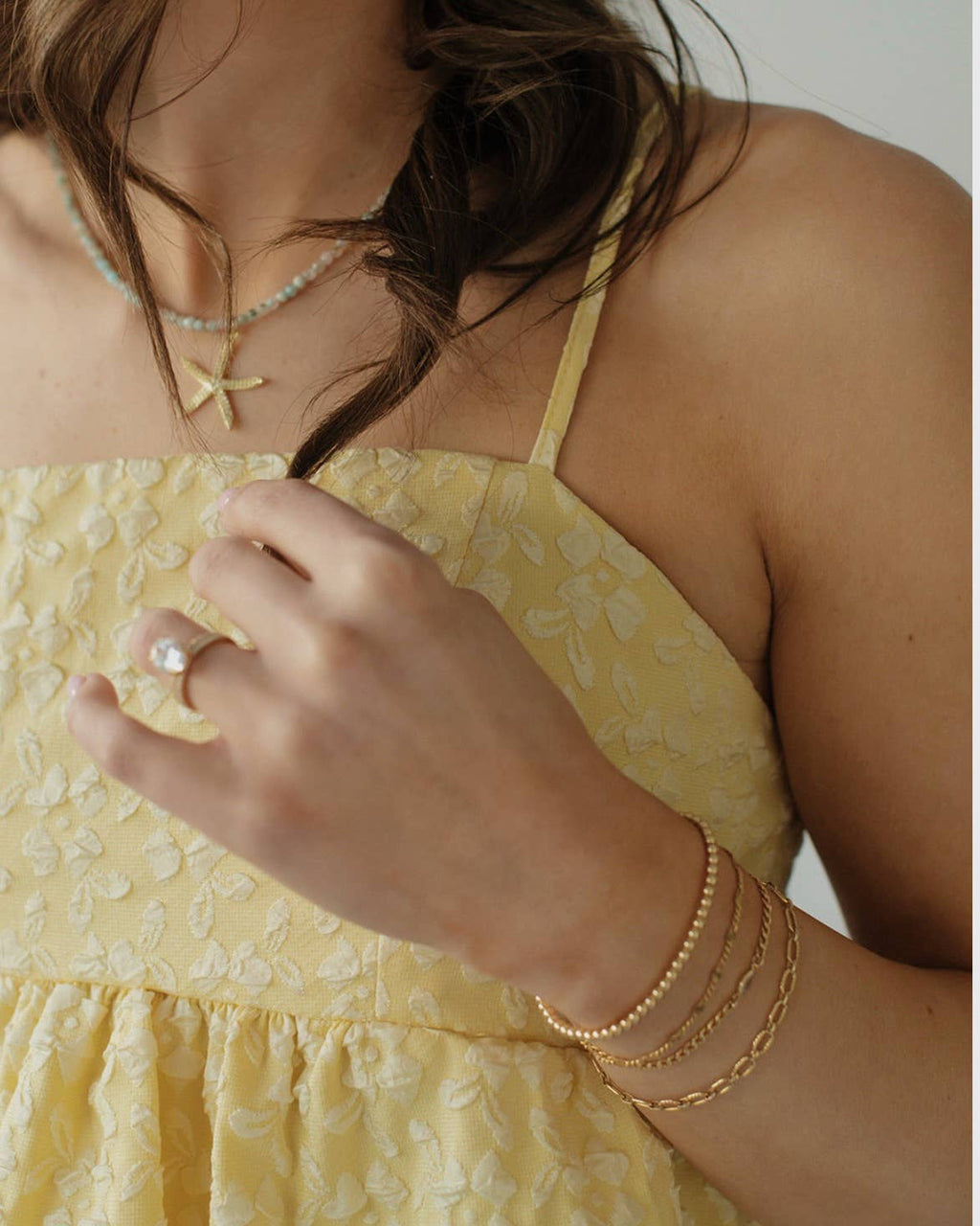 Starfish Beachy Summer Amazonite Gold Filled