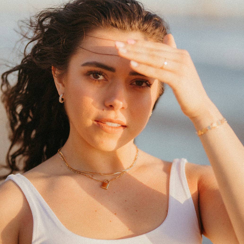 Newport | Gold Filled Lock Necklace