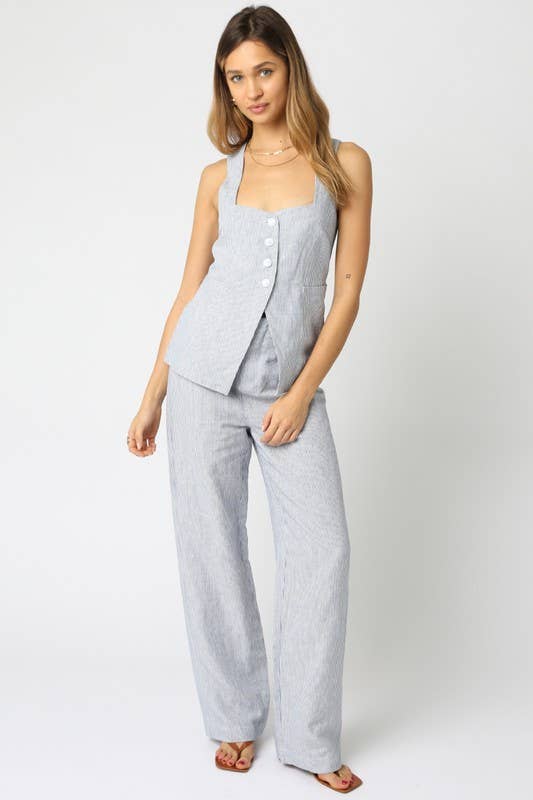 Camilla | Stripe Linen Pants