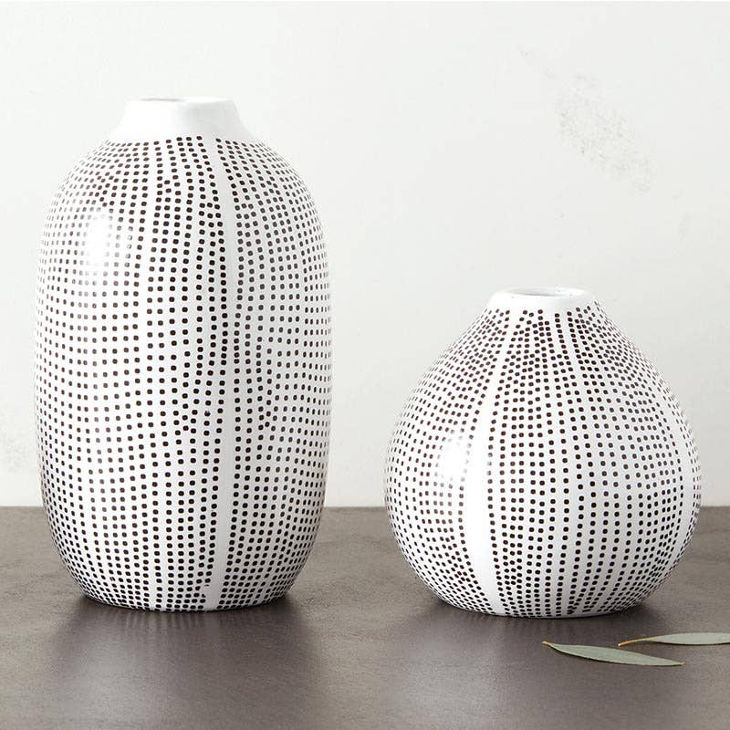 Dotted Pattern Bud Vase - Small