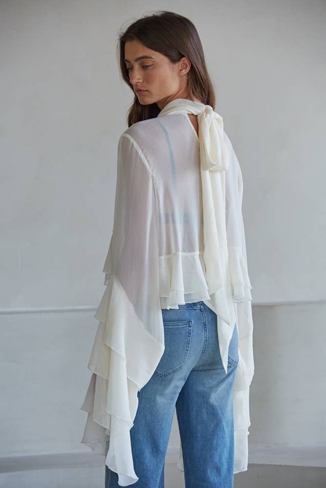 Blaire | Woven Chiffon See Through Top