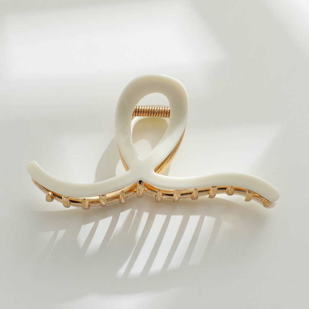 Vera | Ivory Gold Metal Assorted Claw Clips