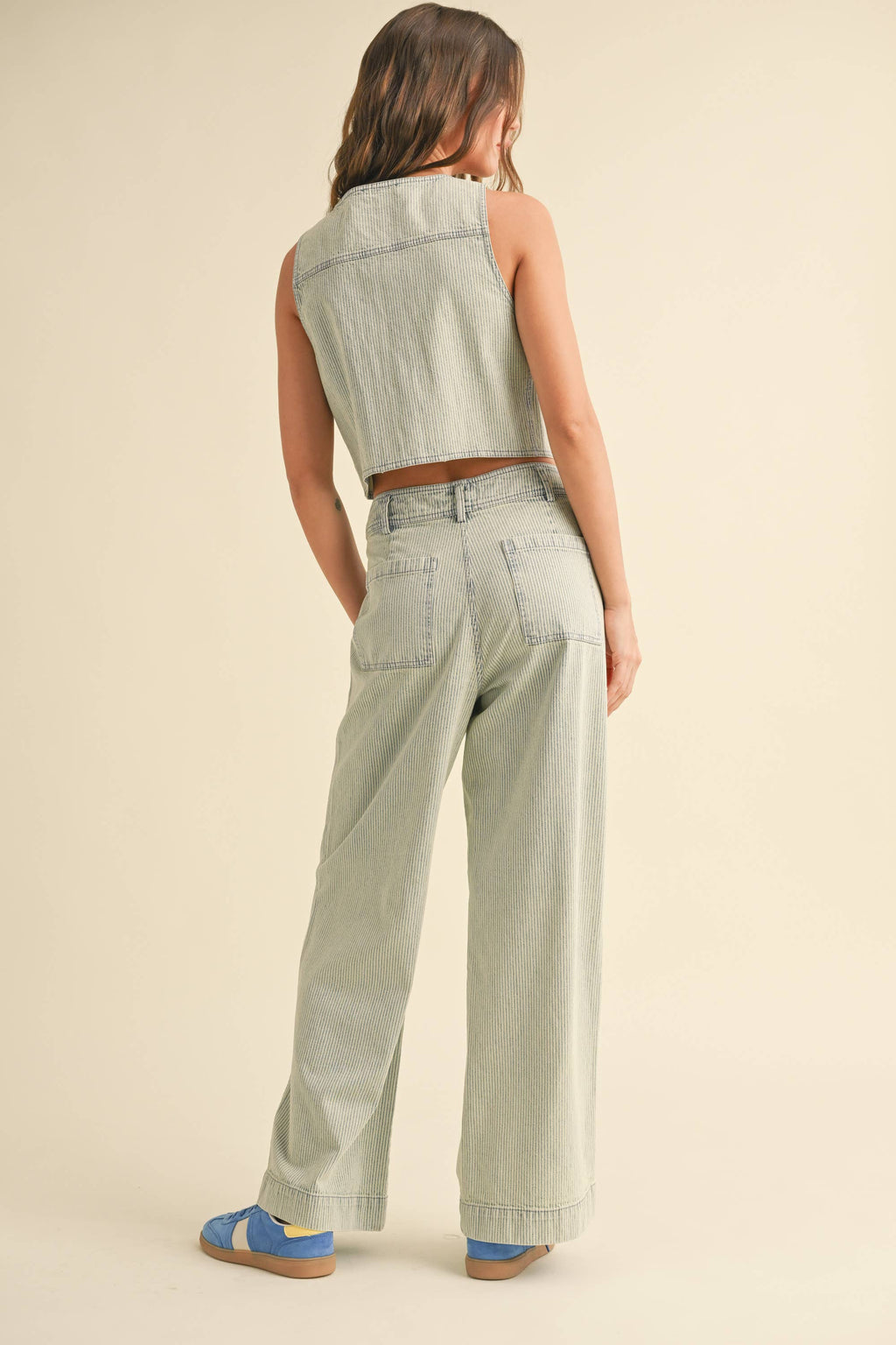 Faded Stripe Pattern Pants