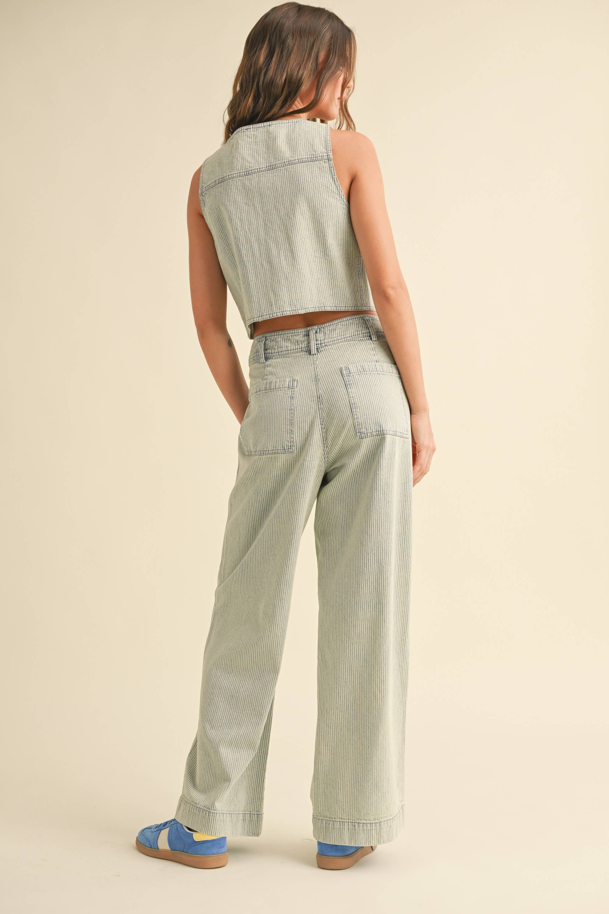 Faded Stripe Pattern Pants