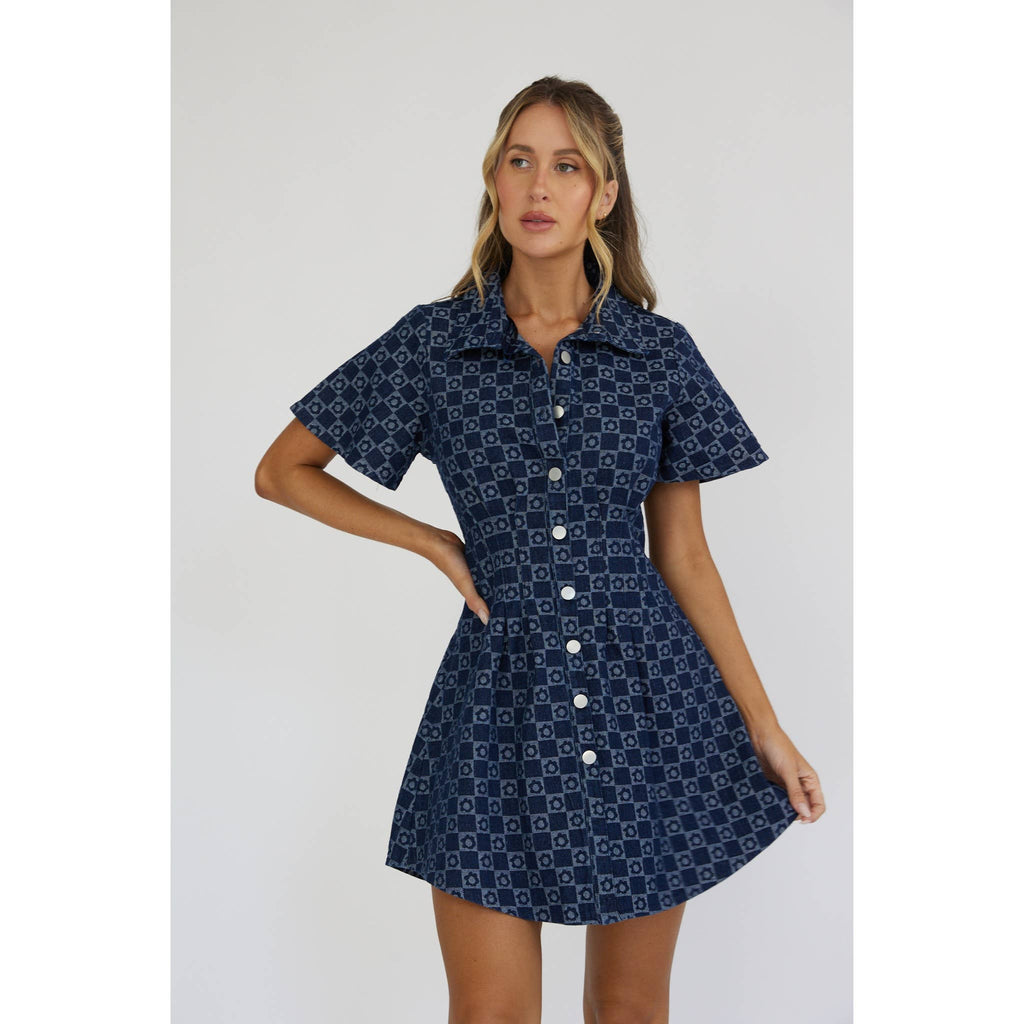 Holly | Floral Monogram Mini Dress