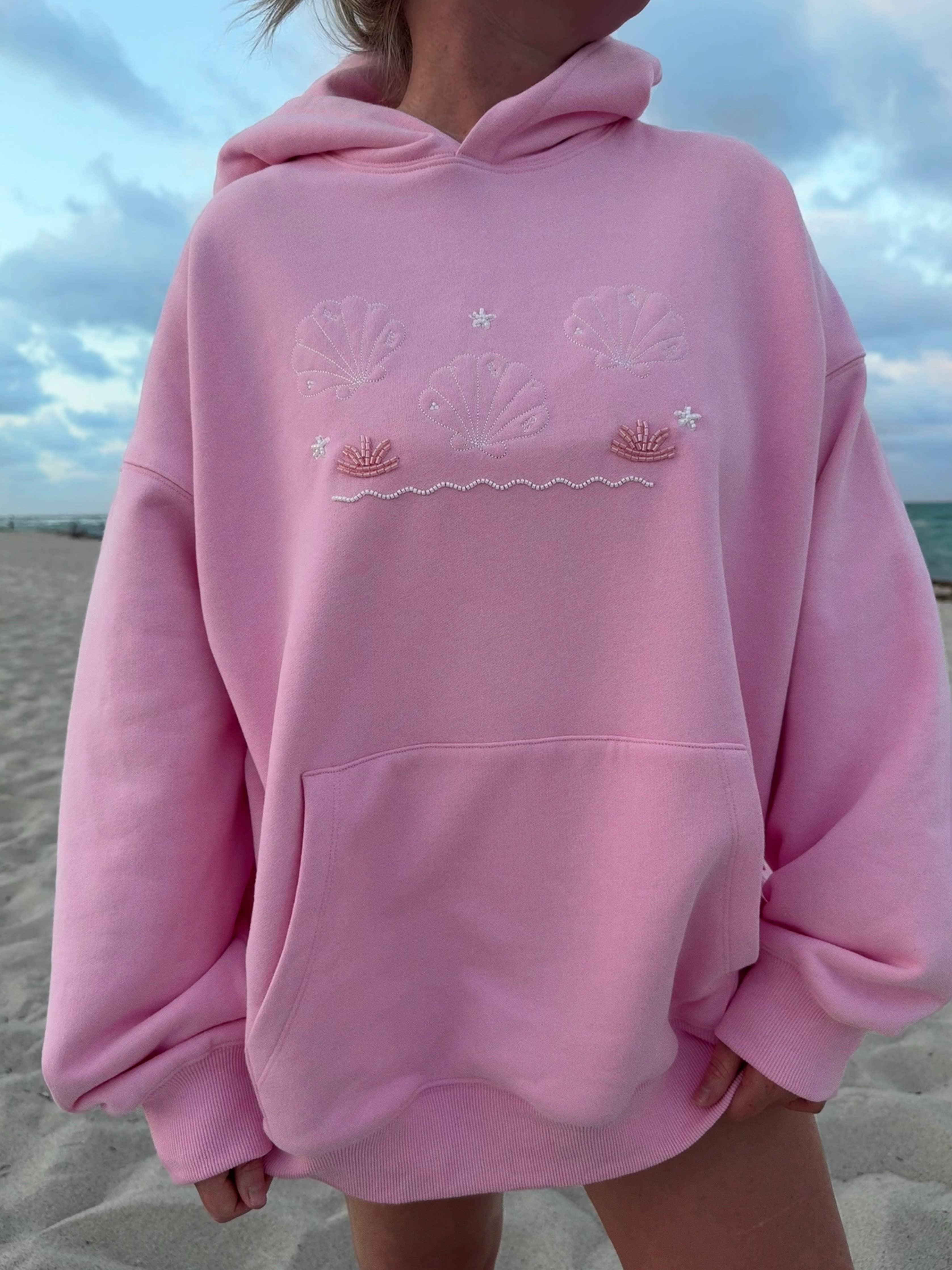 Lottie | Pink Bikini Beaded Hoodie