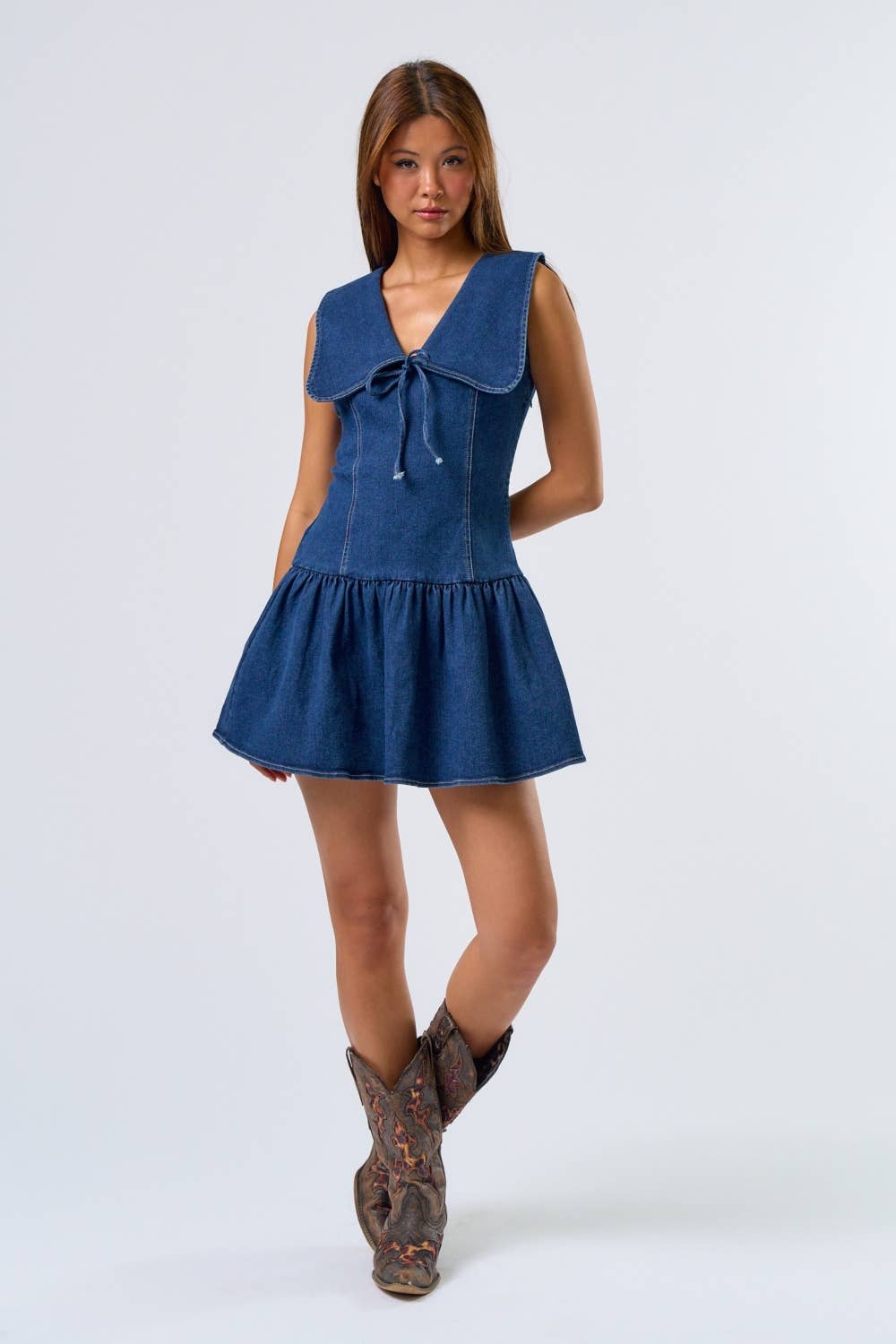 St. Clair | Denim Bib Mini Dress