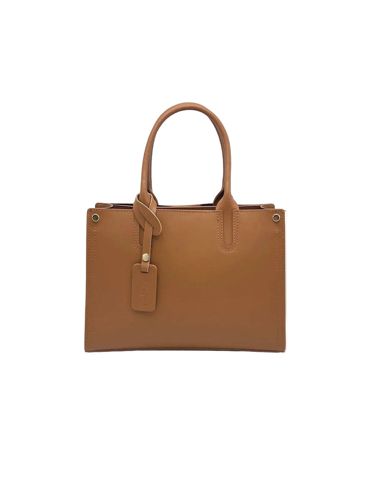 Genuine Leather Handbag with Crossbody Strap | Made in Italy