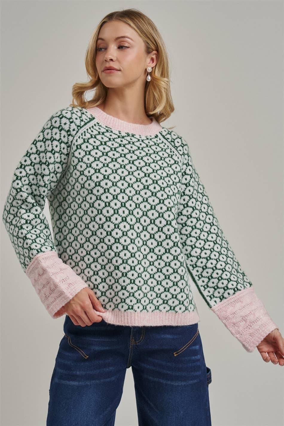Louisa | Loose Geometric Sweater