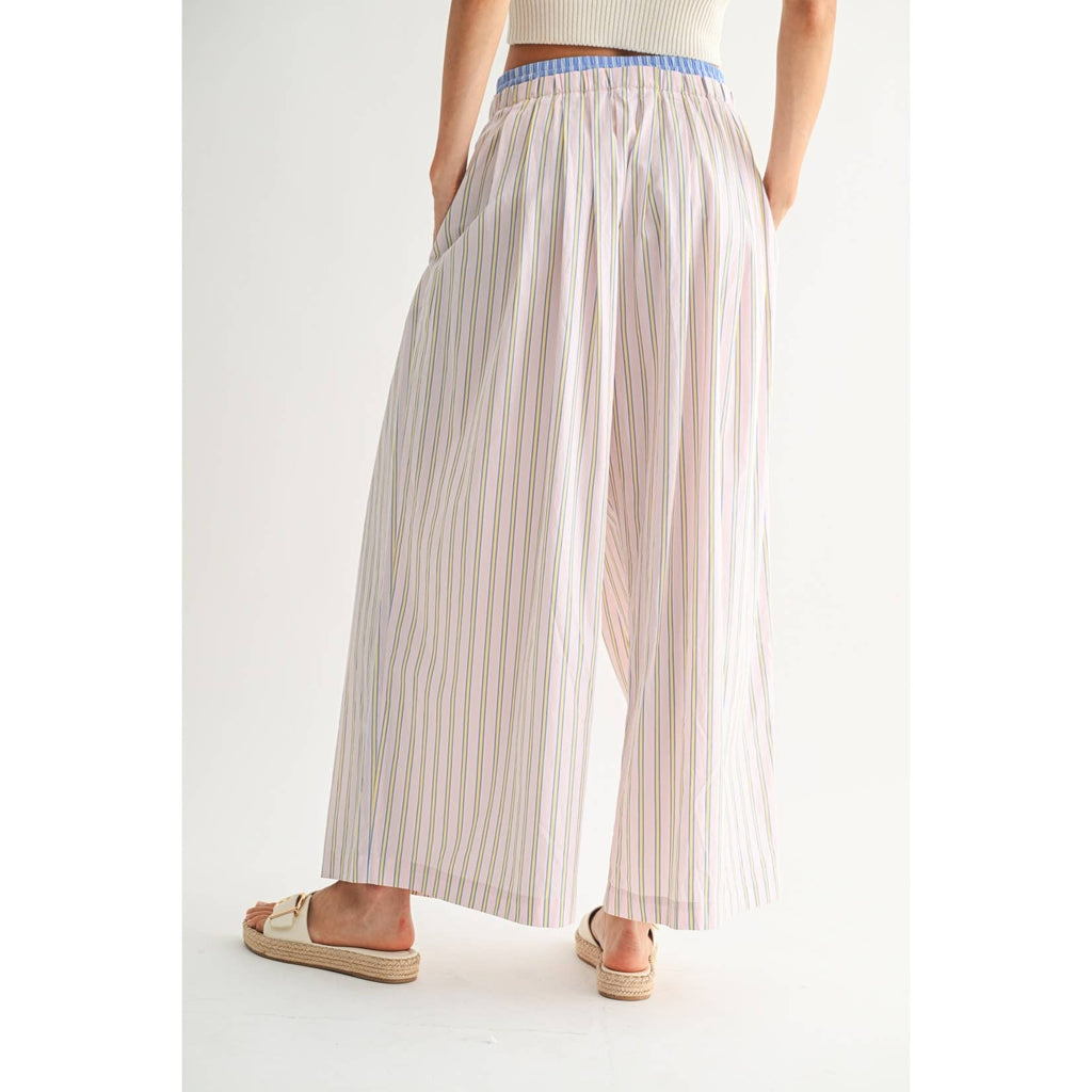 Birdie | Striped Wide-Leg Trousers