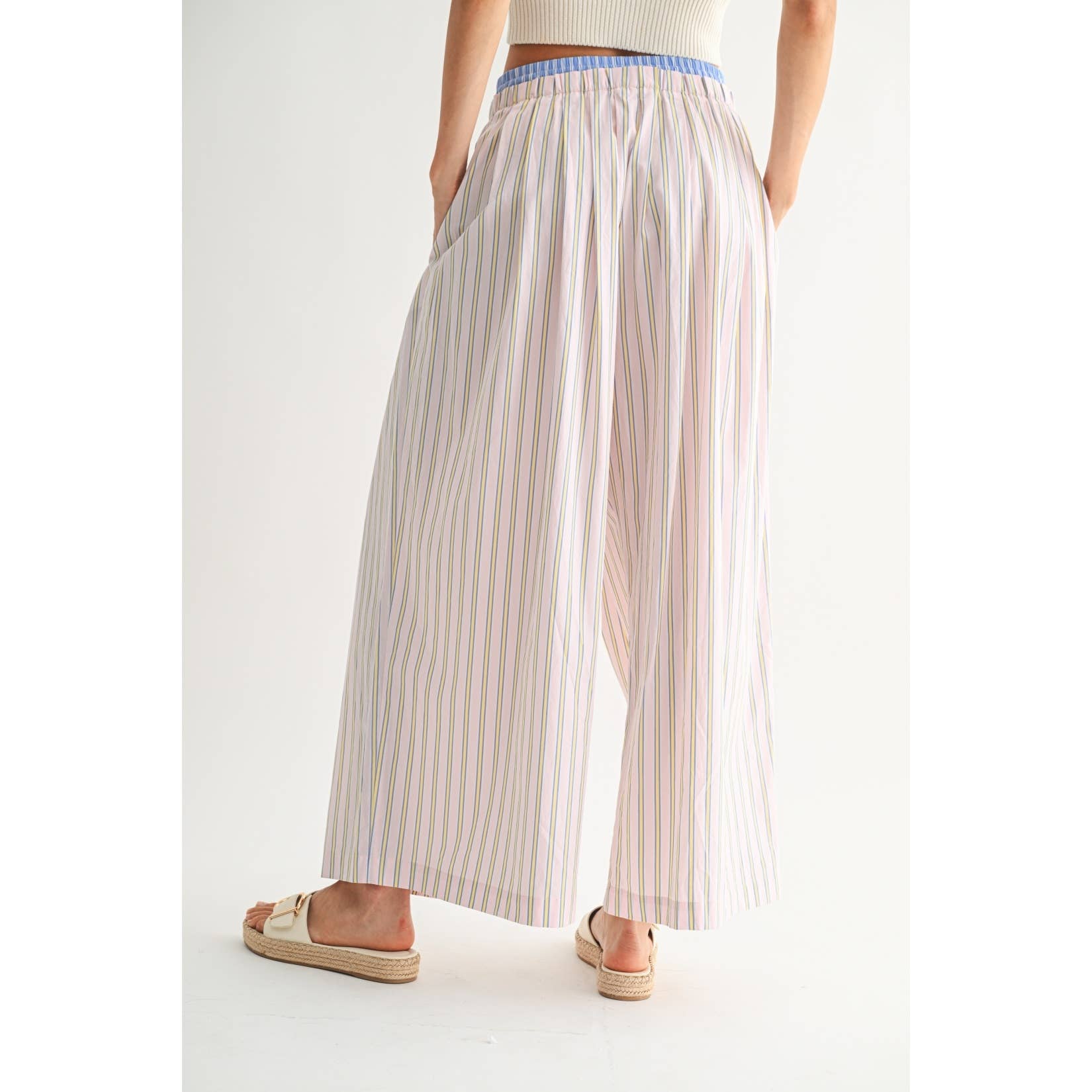 Birdie | Striped Wide-Leg Trousers