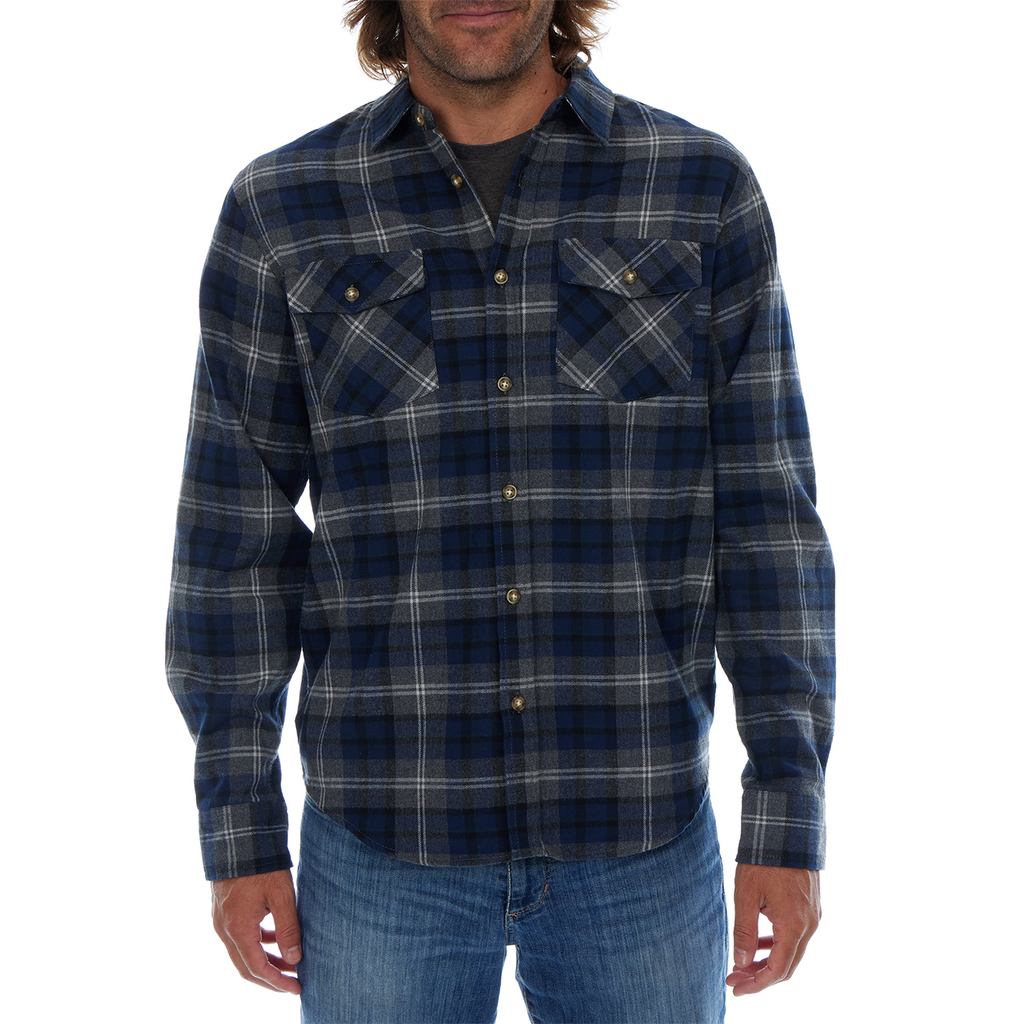 Benjamin | 100% Cotton Long Sleeve Flannel Plaid Shirt