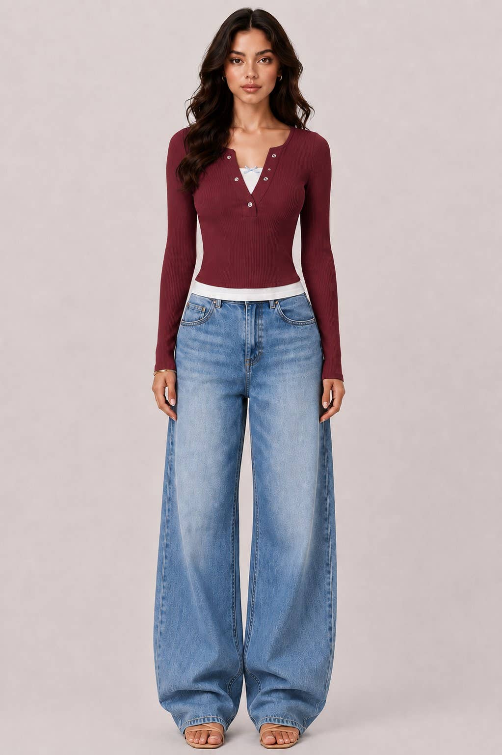 Riley | Layers with Bow Detail Long Sleeve Top