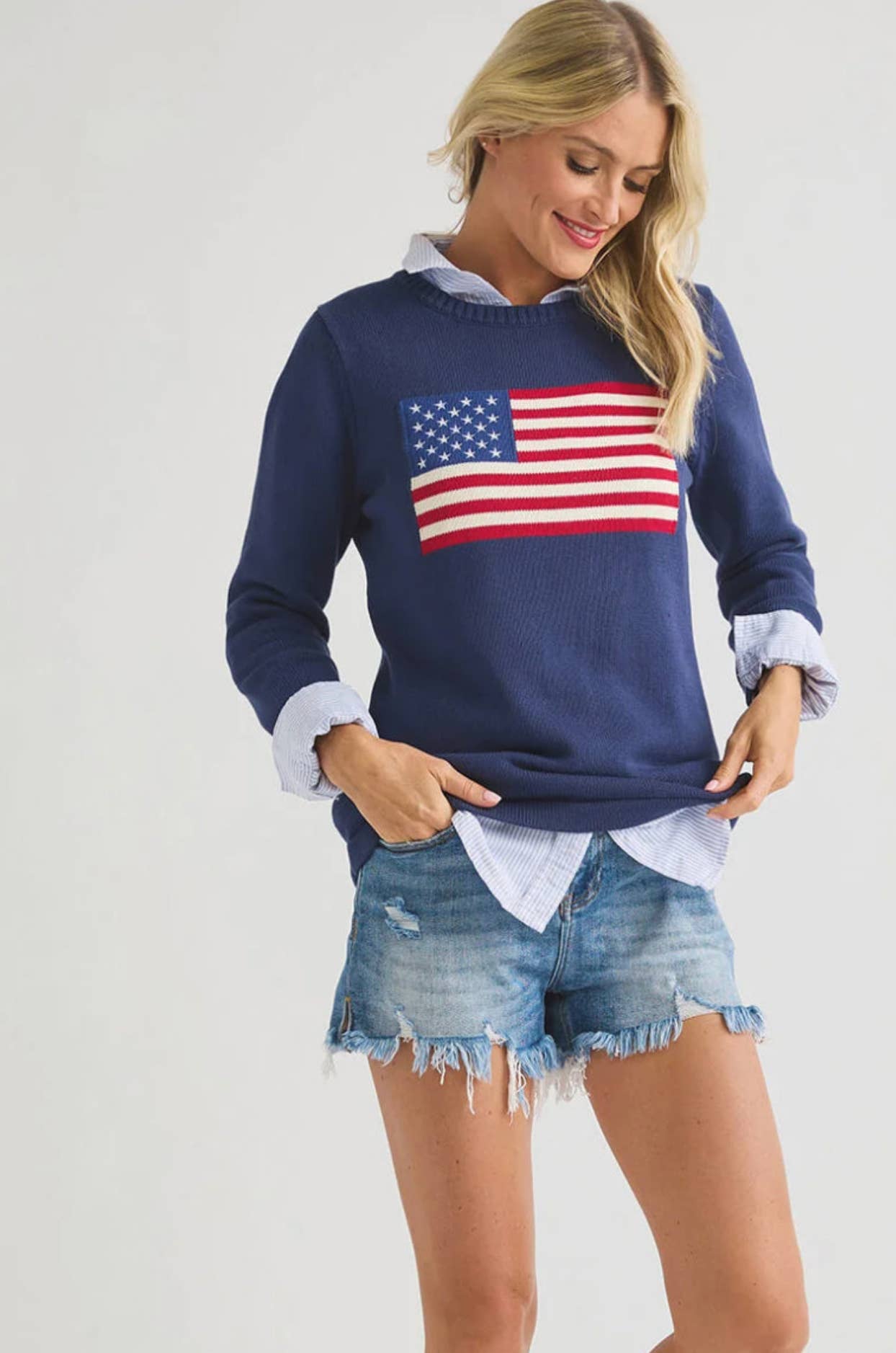 Ralph Flag Sweater Navy