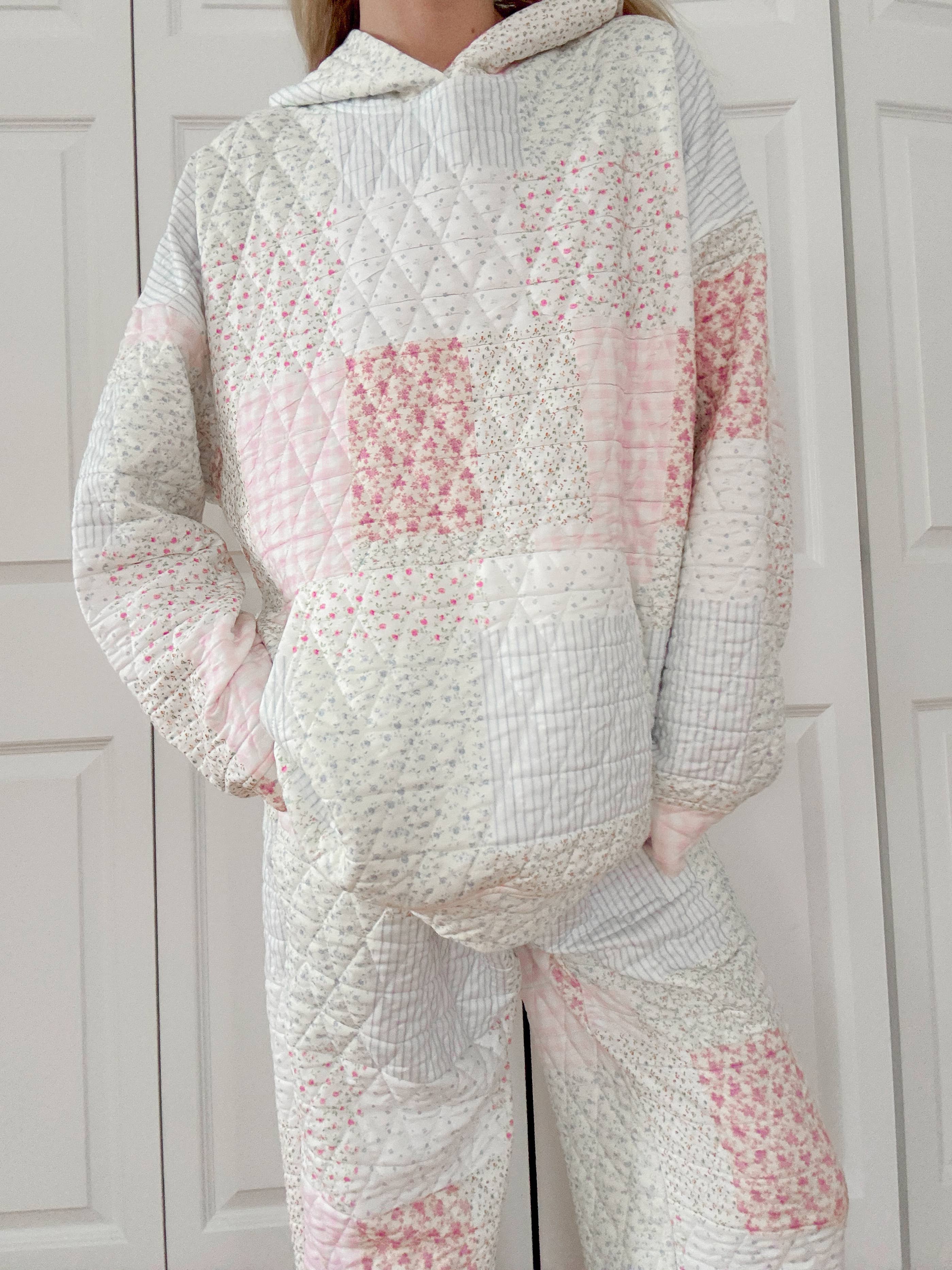 Lucy | Quilted Pastel Hoodie