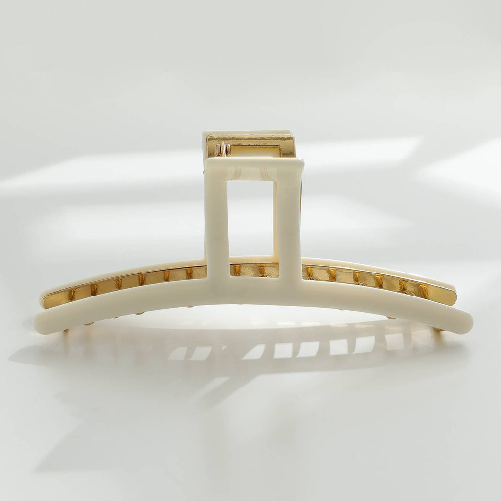 Vera | Ivory Gold Metal Assorted Claw Clips