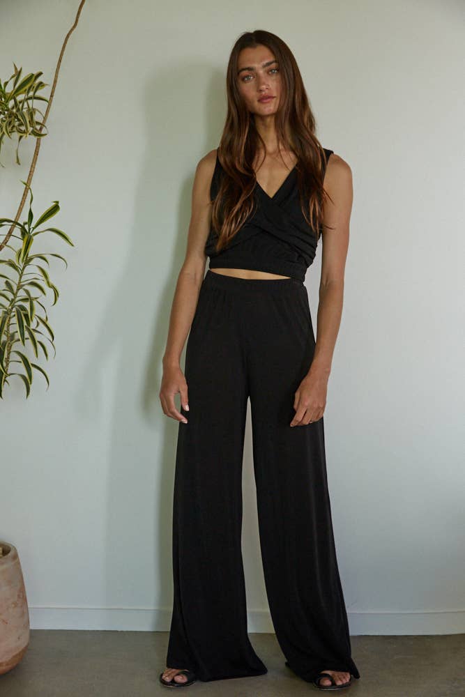 Mya | High Waisted Wide Leg Pants