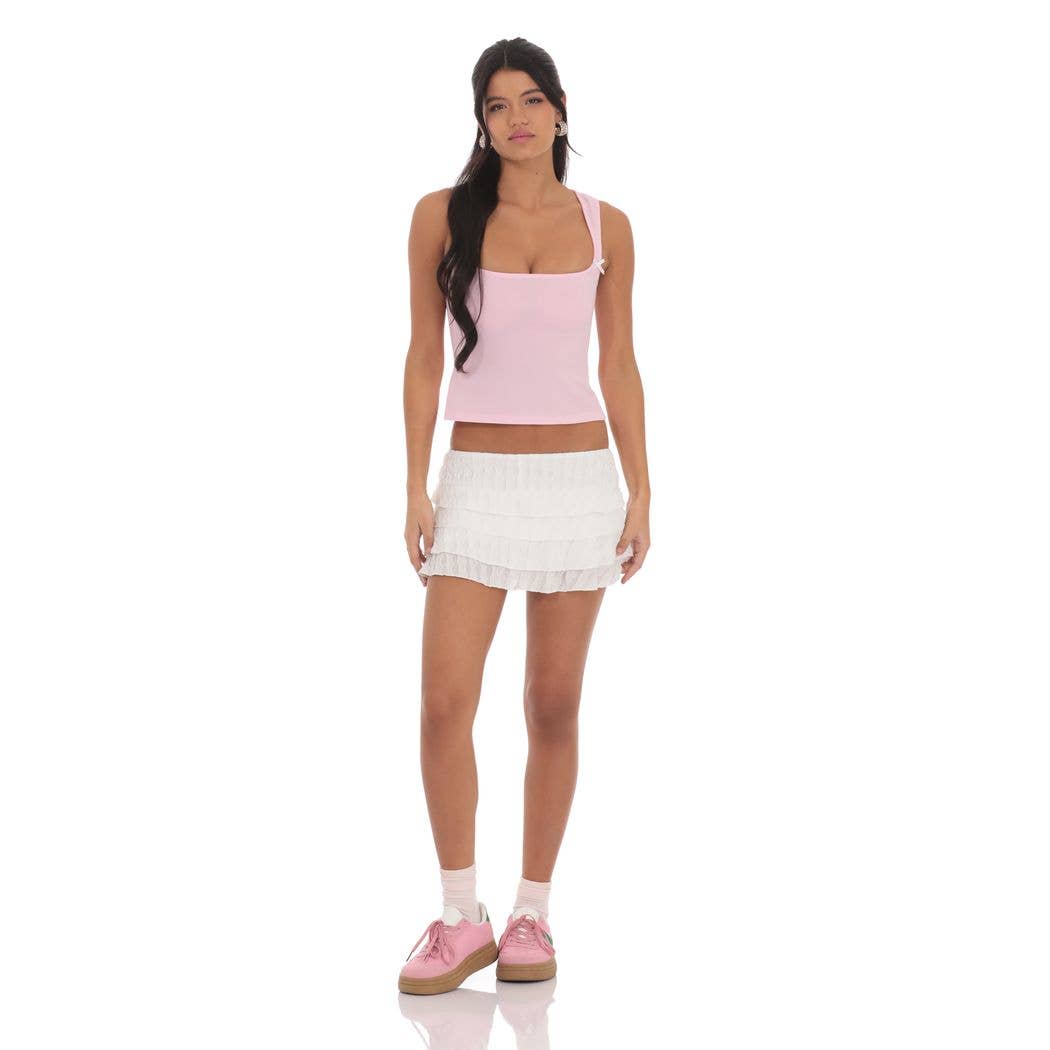 Bowie | Double Bow Top in Pink
