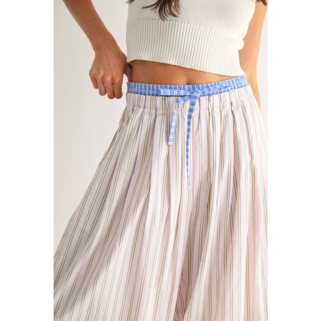 Birdie | Striped Wide-Leg Trousers