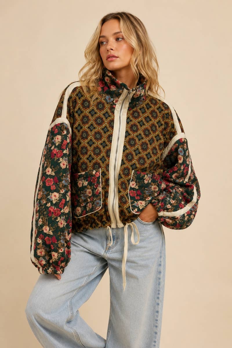 Judith | Patchwork Quilted Bomber Jacket