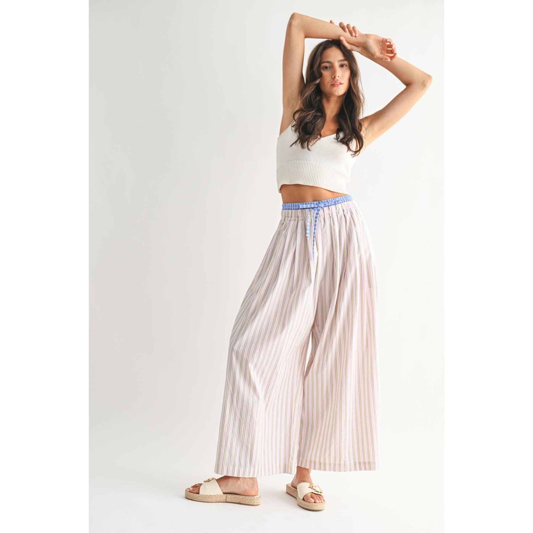 Birdie | Striped Wide-Leg Trousers