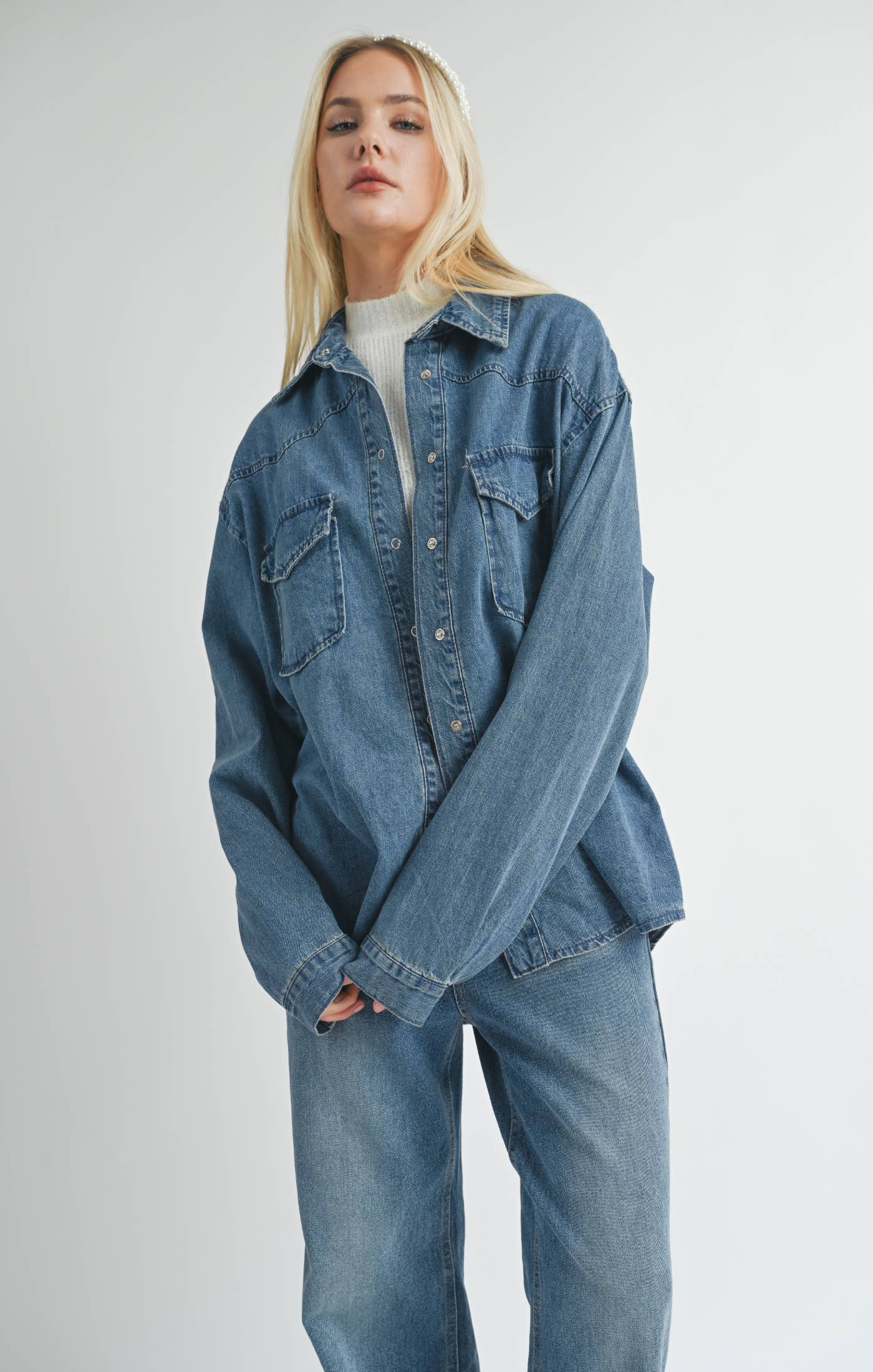 Selfless Oversized Denim Shacket