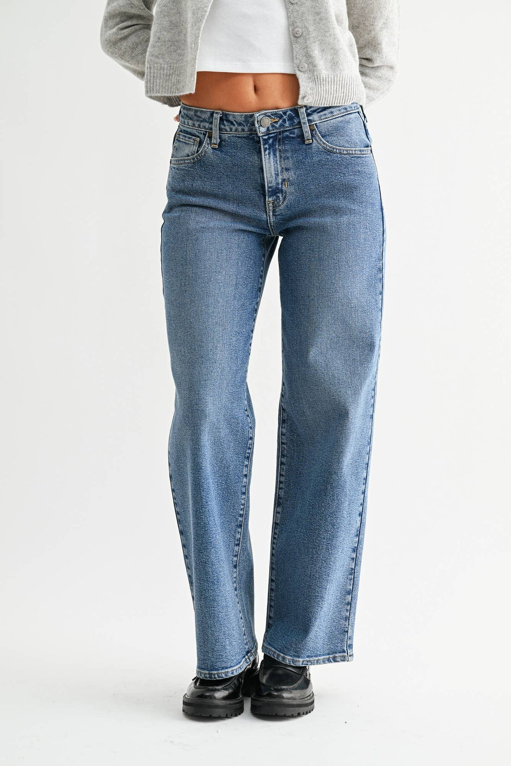 MD | Mid Rise Slim Wide Leg