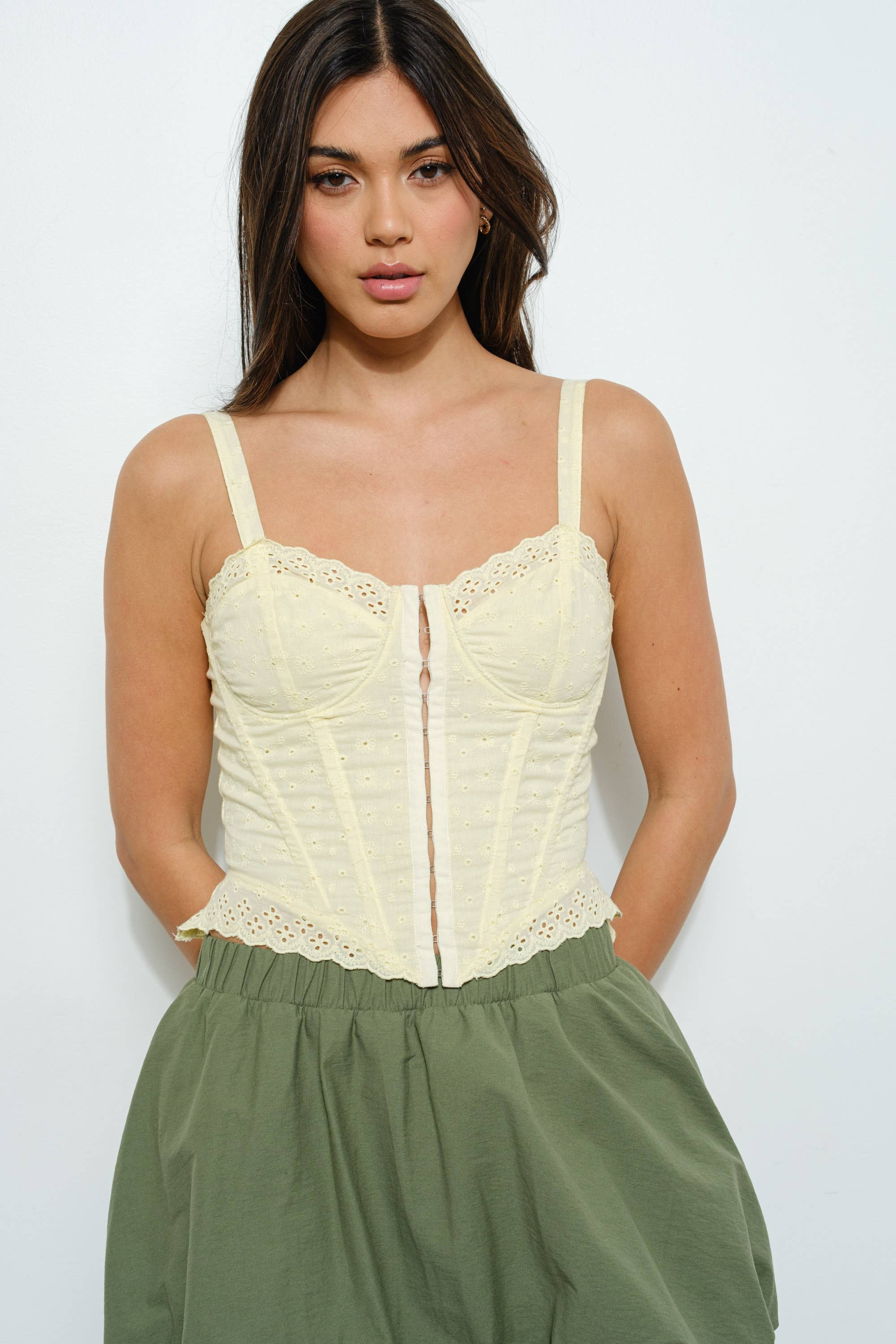 Finley | Eyelet Corset 100% Cotton